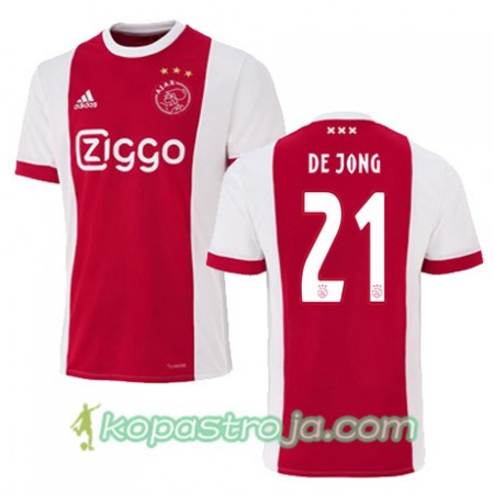 Billiga Fotbollströjor AFC Ajax FRENKIE DE JONG 21 Hemma tröja 2017/18 Kortärmad