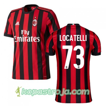 Billiga Fotbollströjor AC Milan LOCATELLI 73 Hemma tröja 2017/18 Kortärmad