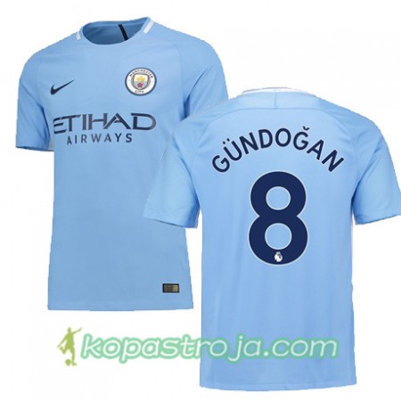 Billiga Fotbollströjor Manchester City GUNDOGAN 8 Hemma tröja 2017/18 Kortärmad