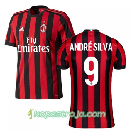 Billiga Fotbollströjor AC Milan ANDR SILVA 9 Hemma tröja 2017/18 Kortärmad