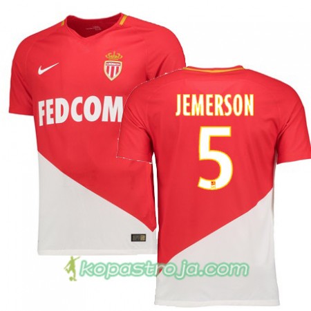 Billiga Fotbollströjor AS Monaco JEMERSON 5 Hemma tröja 2017/18 Kortärmad