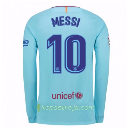 Billiga Fotbollströjor FC Barcelona Lionel Messi 10 Borta tröja 2017/18 Långärmad