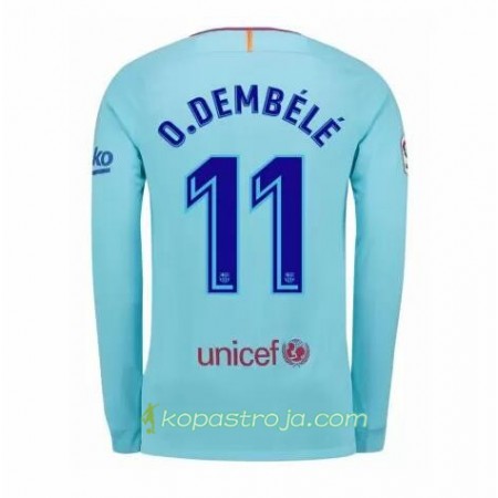 Billiga Fotbollströjor FC Barcelona Ousmane Dembele 11 Borta tröja 2017/18 Långärmad