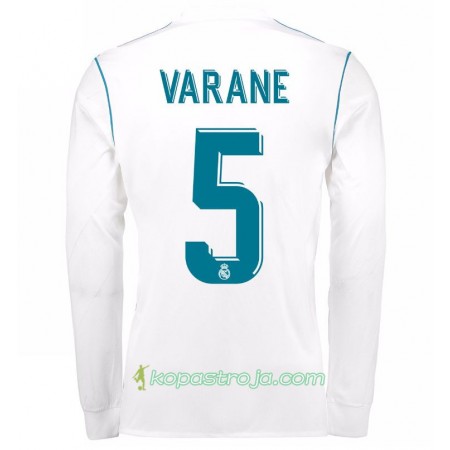 Billiga Fotbollströjor Real Madrid Raphael Varane 5 Hemma tröja 2017/18 Långärmad