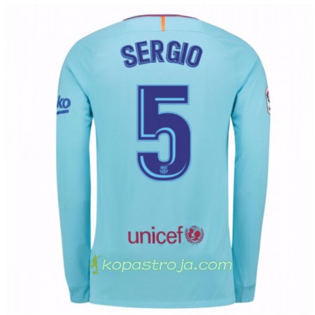 Billiga Fotbollströjor FC Barcelona Sergio Busquets 5 Borta tröja 2017/18 Långärmad