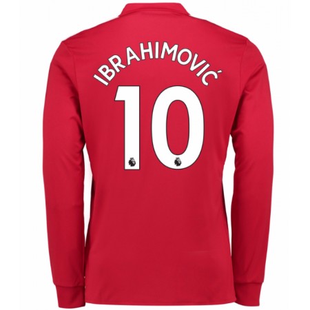 Billiga Fotbollströjor Manchester United Ibrahimovic 10 Hemma tröja 2017/18 Långärmad