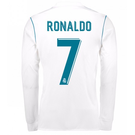 Billiga Fotbollströjor Real Madrid Cristiano Ronaldo 7 Hemma tröja 2017/18 Långärmad