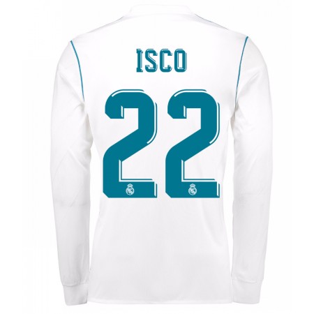 Billiga Fotbollströjor Real Madrid Isco 22 Hemma tröja 2017/18 Långärmad
