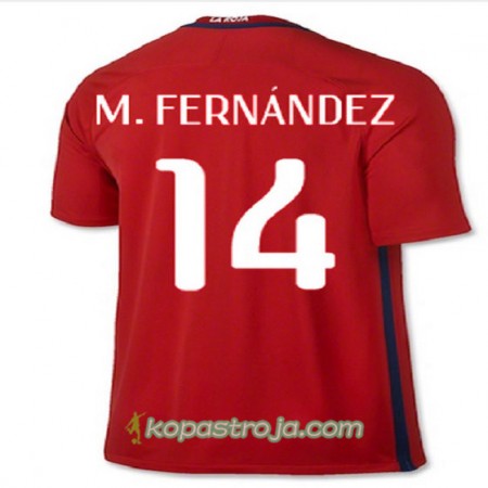Billiga Fotbollströjor Chile M FERNANDEZ Hemma tröja 2016/17 Kortärmad