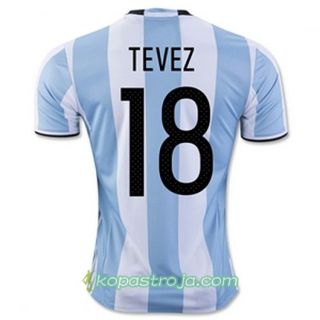 Billiga Fotbollströjor Argentina TEVEZ Hemma tröja 2016/17 Kortärmad