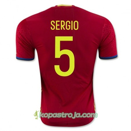 Billiga Fotbollströjor Spanien SERGIO Hemma tröja Euro 2016