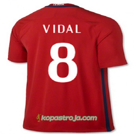 Billiga Fotbollströjor Chile VIDAL Hemma tröja 2016/17 Kortärmad