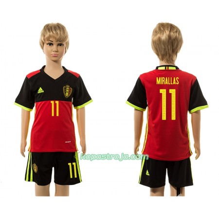 Billiga Fotbollströjor Belgien Mirallas 11 Barn Hemma tröja 2016 Kortärmad