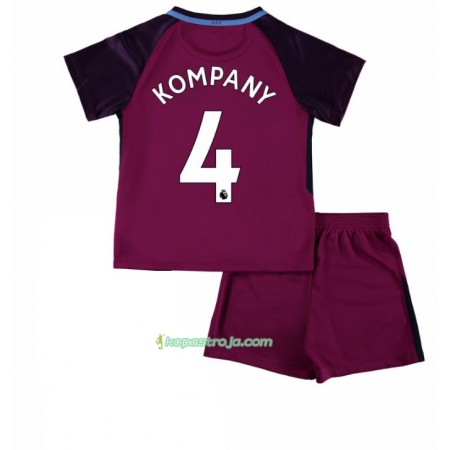 Billiga Fotbollströjor Manchester City Vincent Kompany 4 Barn Borta tröja 2017/18 Kortärmad