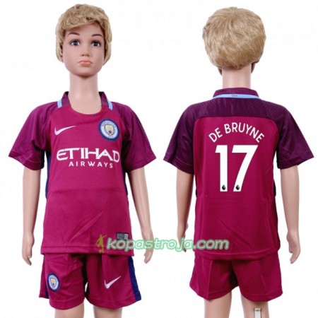 Billiga Fotbollströjor Manchester City Kevin De Bruyne 17 Barn Borta tröja 2017/18 Kortärmad