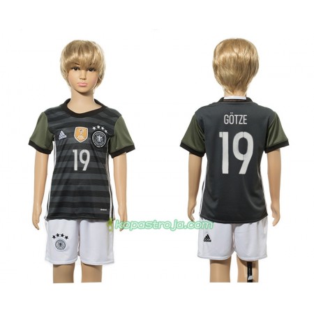 Billiga Fotbollströjor Tyskland Mario Gotze 19 Barn Borta tröja 2016 Kortärmad