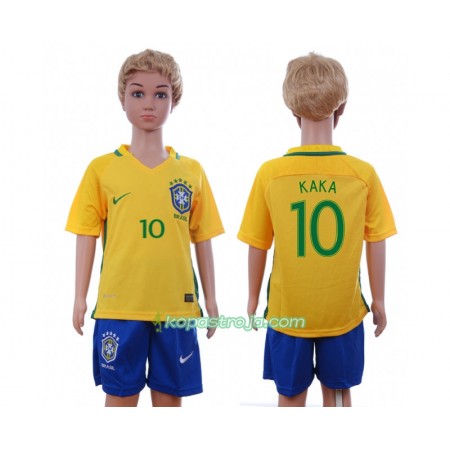 Billiga Fotbollströjor Brasilien Kaka 10 Barn Hemma tröja 2016 Kortärmad