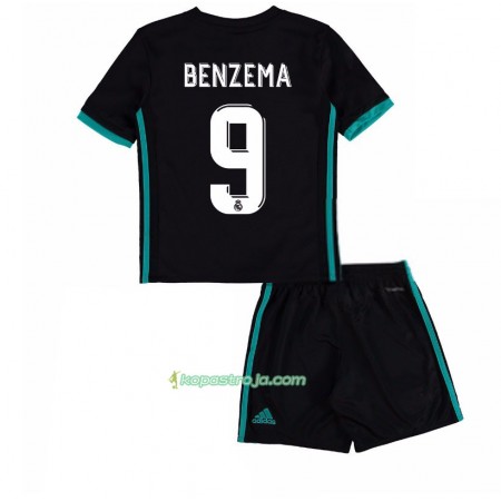 Billiga Fotbollströjor Real Madrid Karim Benzema 9 Barn Borta tröja 2017/18 Kortärmad
