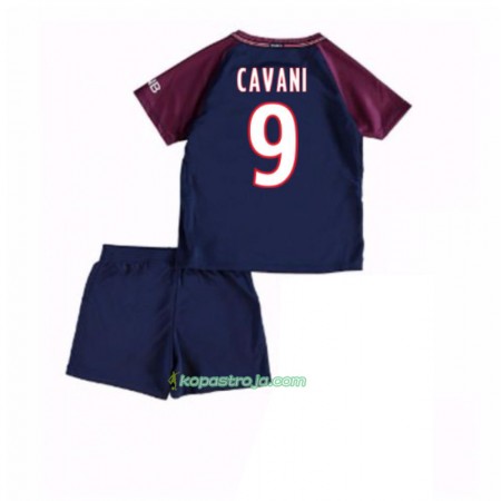 Billiga Fotbollströjor Paris SG Edinson Cavani 9 Barn Hemma tröja 2017/18 Kortärmad