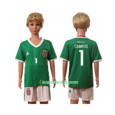 Billiga Fotbollströjor Mexiko Campos 1 Barn Hemma tröja 2016 Kortärmad