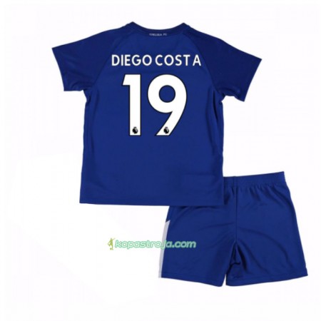 Billiga Fotbollströjor Chelsea Diego Costa 19 Barn Hemma tröja 2017/18 Kortärmad