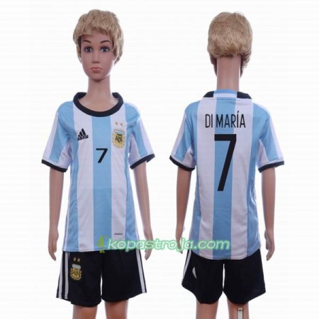 Billiga Fotbollströjor Argentina Di Maria 7 Barn Hemma tröja 2016 Kortärmad