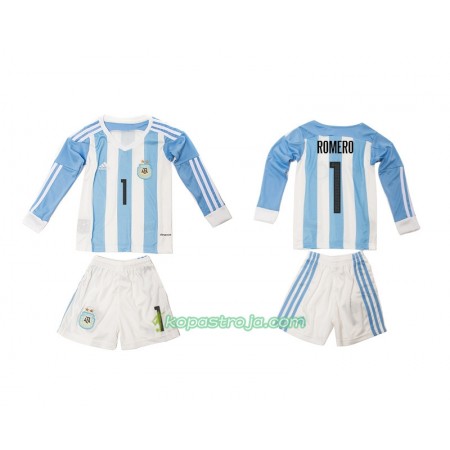 Billiga Fotbollströjor Argentina Romero 1 Barn Hemma tröja 2016 Långärmad