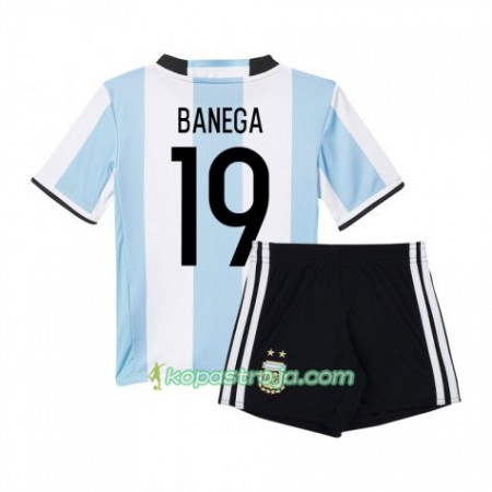 Billiga Fotbollströjor Argentina Banega 19 Barn Hemma tröja 2016 Kortärmad