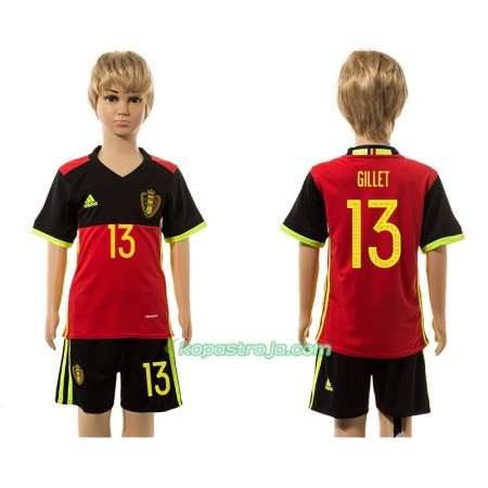 Billiga Fotbollströjor Belgien Gillet 13 Barn Hemma tröja 2016 Kortärmad