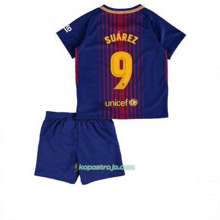 Billiga Fotbollströjor FC Barcelona Luis Suarez 9 Barn Hemma tröja 2017/18 Kortärmad