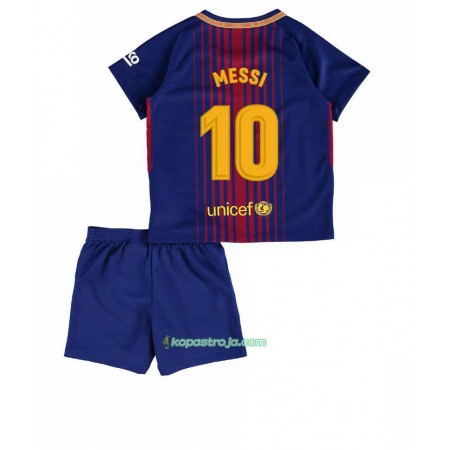Billiga Fotbollströjor FC Barcelona Lionel Messi 10 Barn Hemma tröja 2017/18 Kortärmad