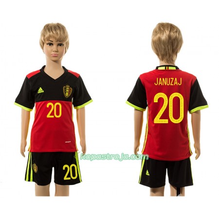 Billiga Fotbollströjor Belgien Januzaj 20 Barn Hemma tröja 2016 Kortärmad