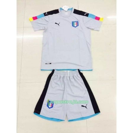 Billiga Fotbollströjor Italien Målvakt Barn Hemma tröja 2016 Kortärmad