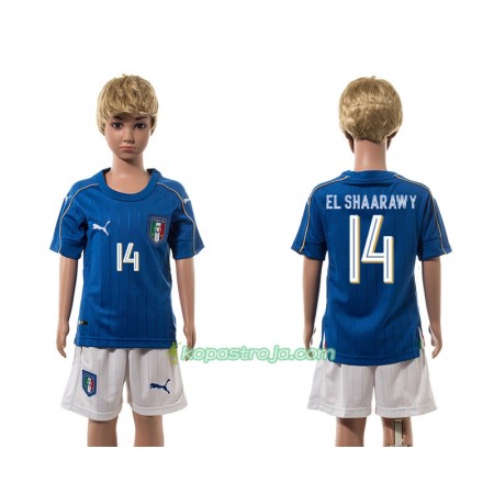 Billiga Fotbollströjor Italien El Shaarawy 14 Barn Hemma tröja 2016 Kortärmad