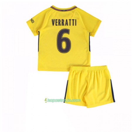 Billiga Fotbollströjor Paris SG Marco Verratti 6 Barn Borta tröja 2017/18 Kortärmad