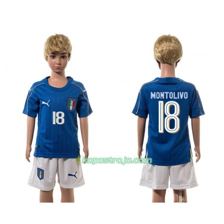 Billiga Fotbollströjor Italien Montolivo 18 Barn Hemma tröja 2016 Kortärmad