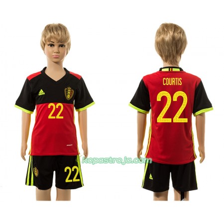 Billiga Fotbollströjor Belgien Courtis 22 Barn Hemma tröja 2016 Kortärmad